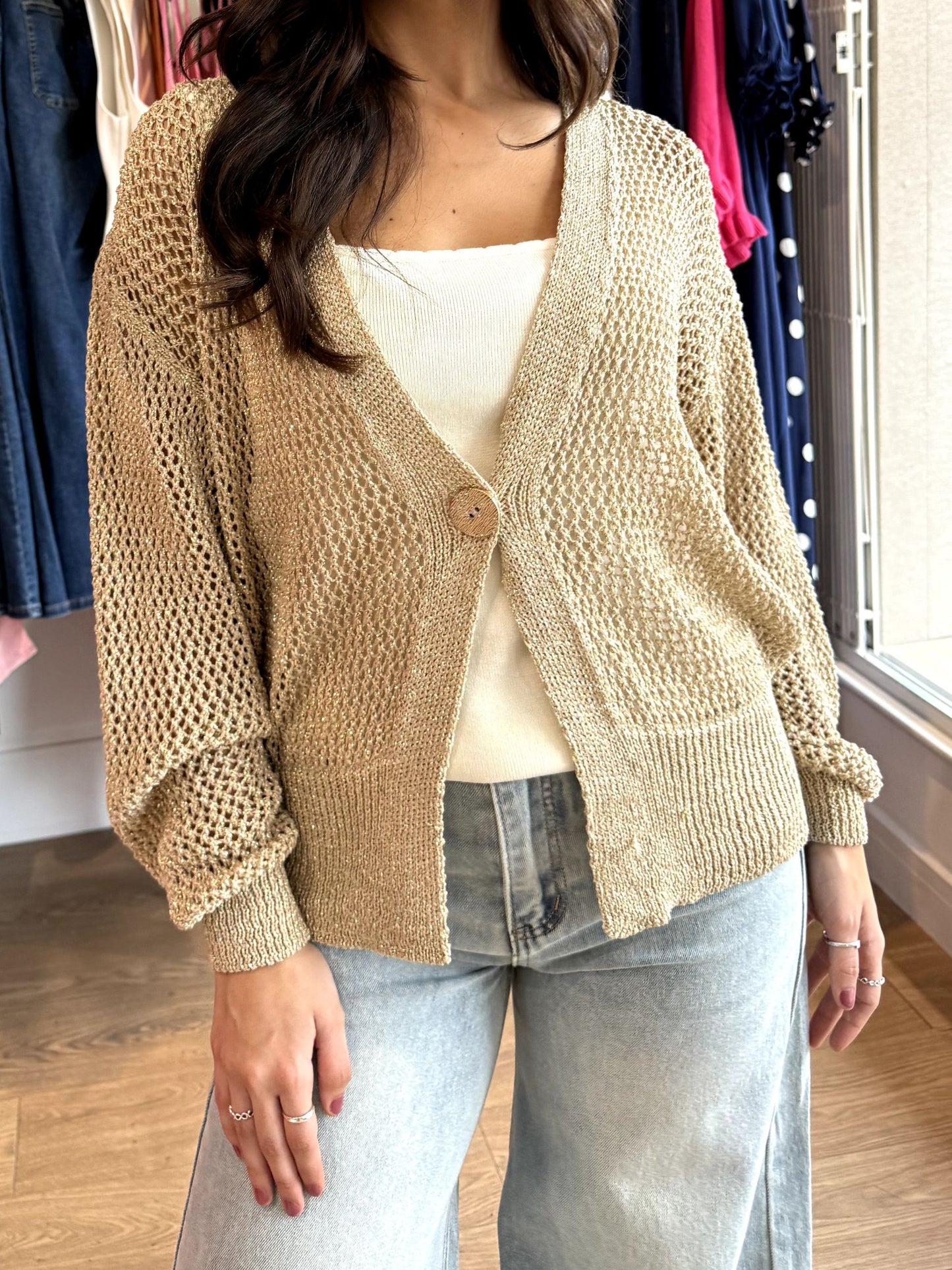Gold Lurex Cardigan